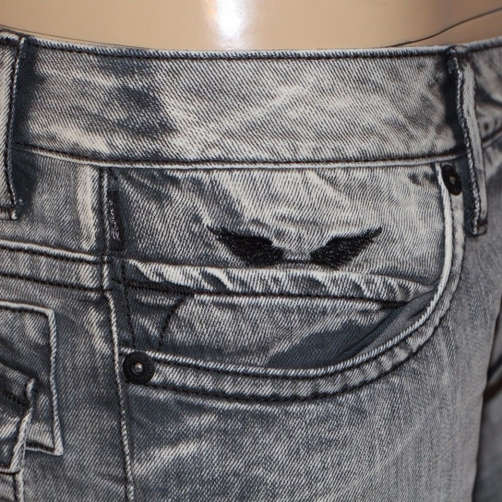 New Men ROBIN'S JEAN Straight Leg Jeans -Long Flap - Picture 5 of 8